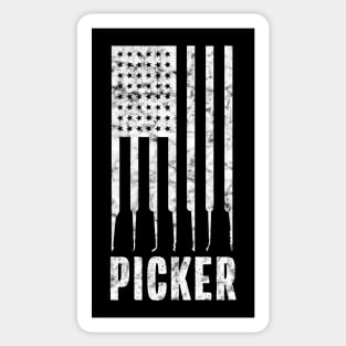 Picker Lock Picking American Flag Design for Locksmiths Sticker